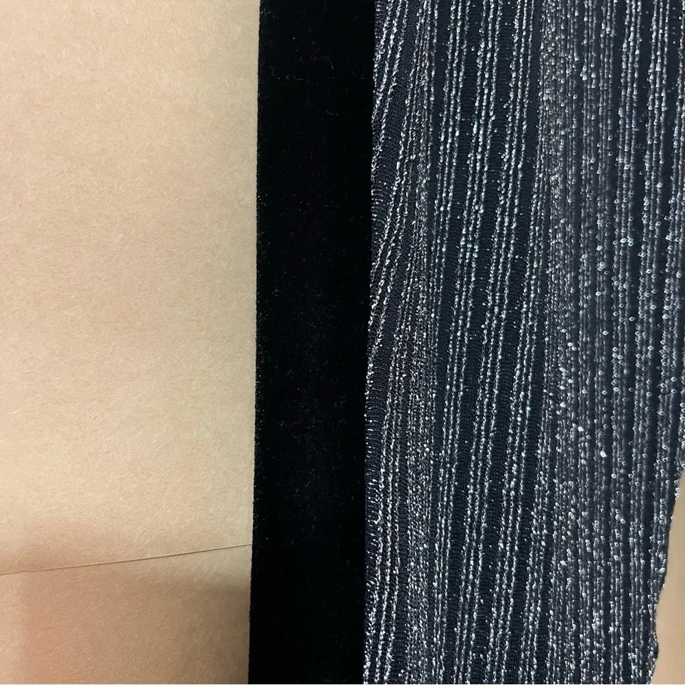 NBD | Tuxedo Legging in Silver Stripe Metallic High Rises Pull-On Pants Size M